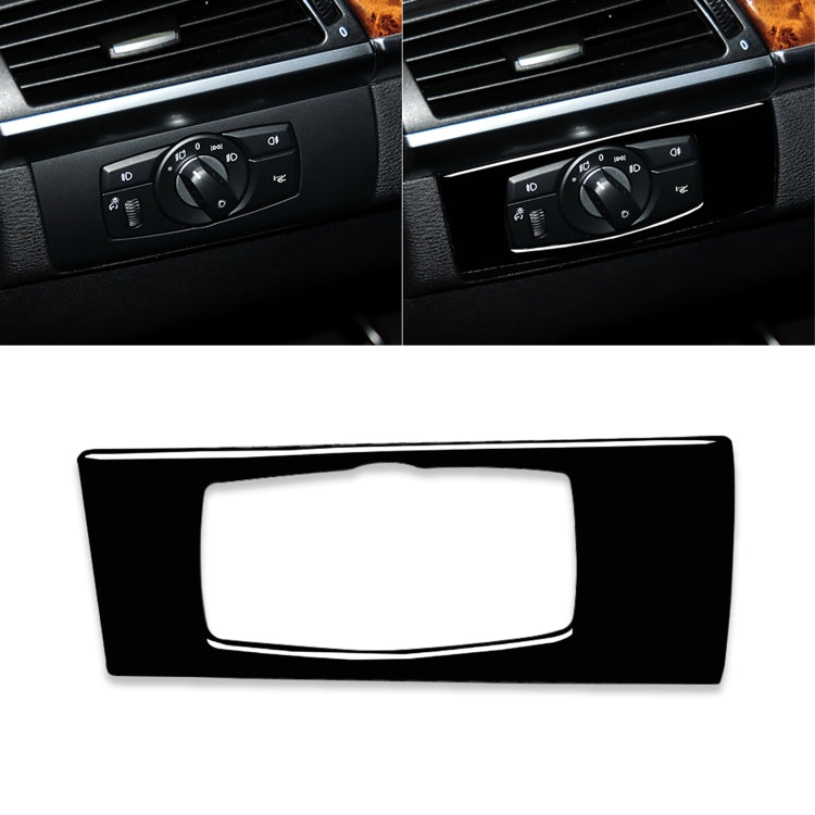 Adesivo decorativo per pannello interruttori fari con guida a sinistra per BMW E70 X5 / E71 X6 2008-2013, Left Drive Headlight Switch