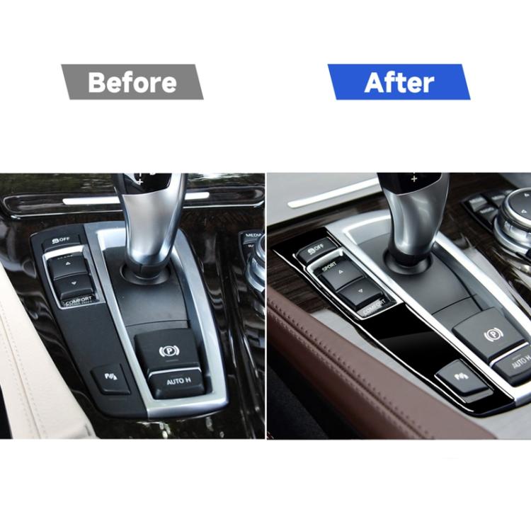 Adesivo decorativo a chiave singola per pannello ingranaggi guida sinistra per BMW Serie 5 F10 2011-2017, For Series 5 F10 Single Key, Left Drive