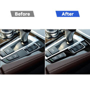 Adesivo decorativo a doppia chiave per pannello ingranaggi con guida destra per BMW Serie 5 F10 2011-2017, For Series 5 F10 Double Key, Right Drive