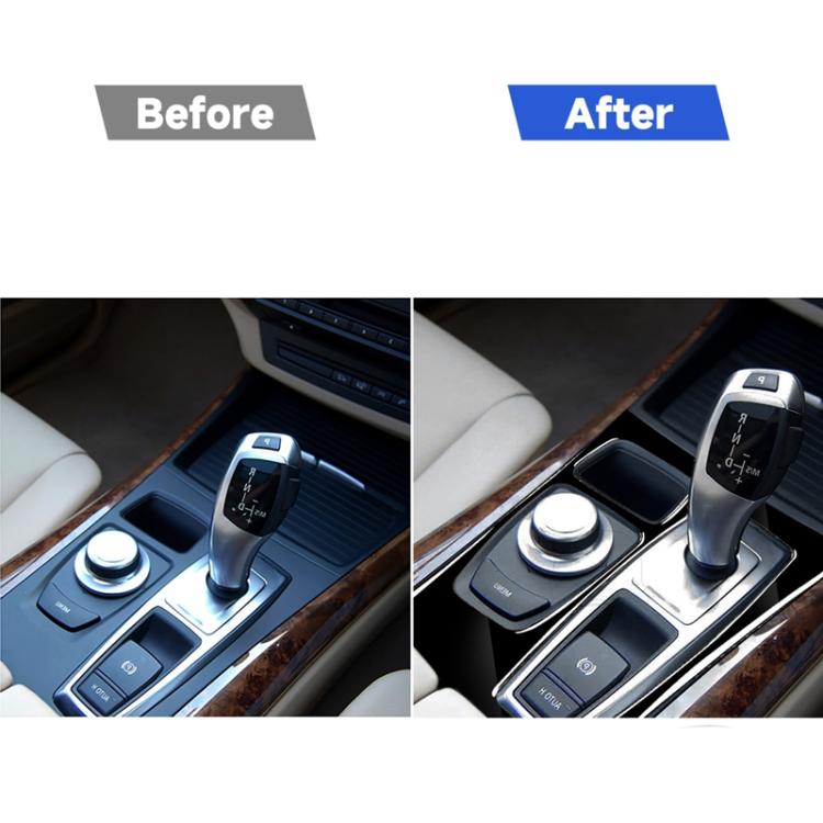 Adesivo decorativo per pannello ingranaggi con guida destra per BMW X5 E70 2008-2013 / X6 E71 2009-2014, For X5 E70 / X6 E71 Low Ver, Right Drive