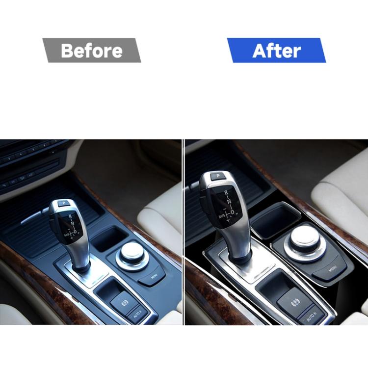 Adesivo decorativo per pannello ingranaggi guida sinistra per BMW X5 E70 2008-2013 / X6 E71 2009-2014, For X5 E70 / X6 E71 Low Ver, Left Drive