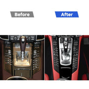 Adesivo decorativo per pannello multimediale centrale con guida a destra per Porsche Panamera 2010-2016, For Panamera 2010-2016, Multimedia Panel, Right Drive