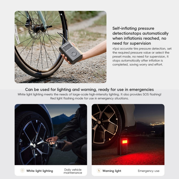 Xiaomi Mijia Air Pump 2 Pro Compressore d'aria elettrico portatile Mi Tesoro gonfiabile 150 psi Alta pressione per motocicletta Auto Calcio, Mijia Air Pump 2 Pro