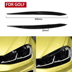 Coppia adesivi decorativi morbidi per sopracciglia con lampada per auto per Volkswagen Golf 7 / 7.5 2013-2018, For Volkswagen Golf 7 / 7.5 2013-2018