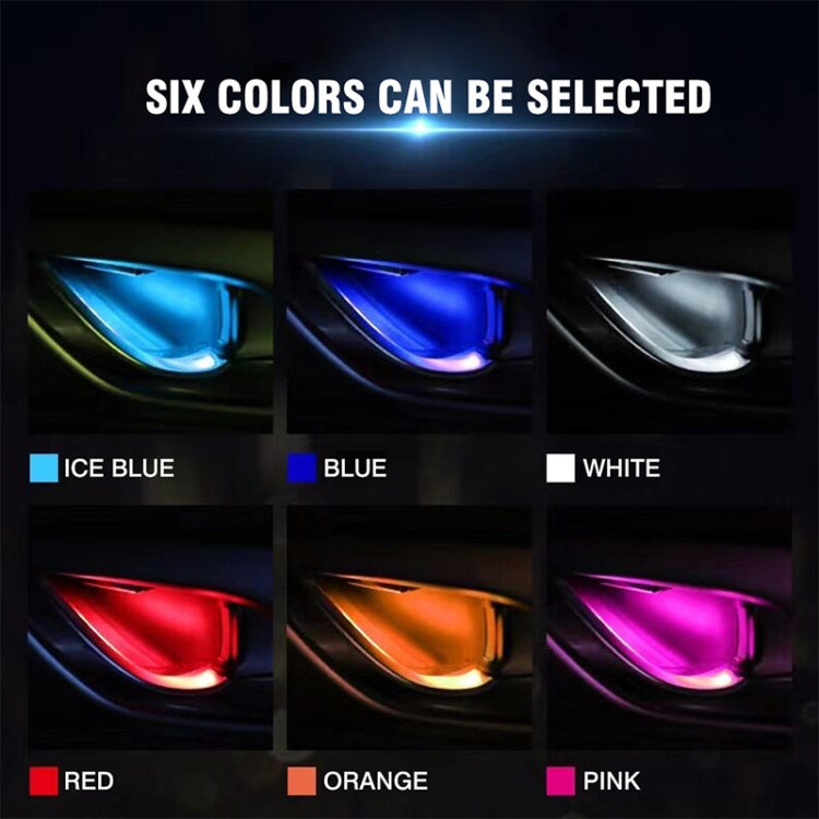 Luce decorativa per porta con luce ambientale a LED 4 in 1 per auto