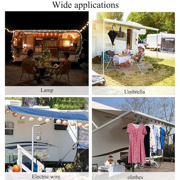 Gancio per asta per tettoia per auto con gancio per tendalino laterale per camper