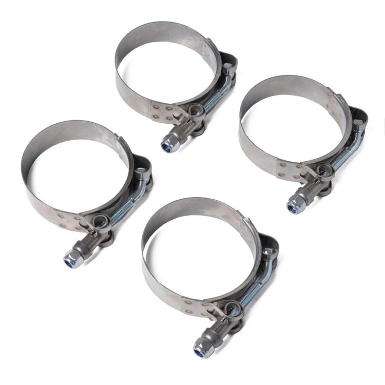4 PCS/Pack Stainless Steel T-Bolt Hose Clamps Pipe Clip Fuel Line Clip, Size: 80-88mm, Size: 80-88mm