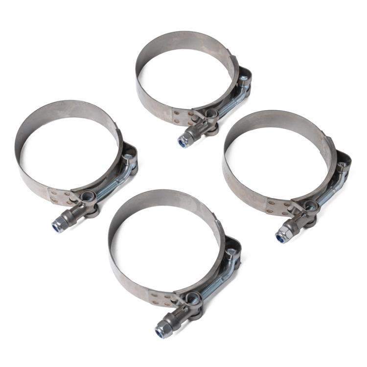 4 PCS/Pack Stainless Steel T-Bolt Hose Clamps Pipe Clip Fuel Line Clip, Size: 80-88mm, Size: 80-88mm