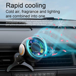 Ventilatore magnetico 4 in 1 per auto con supporto telefono