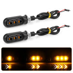 Mini indicatore di direzione dell'acqua per moto 2 pezzi 12 V 3 LED, 3LEDs (Black), 3LEDs (Transparent), 3LEDs (Yellow)