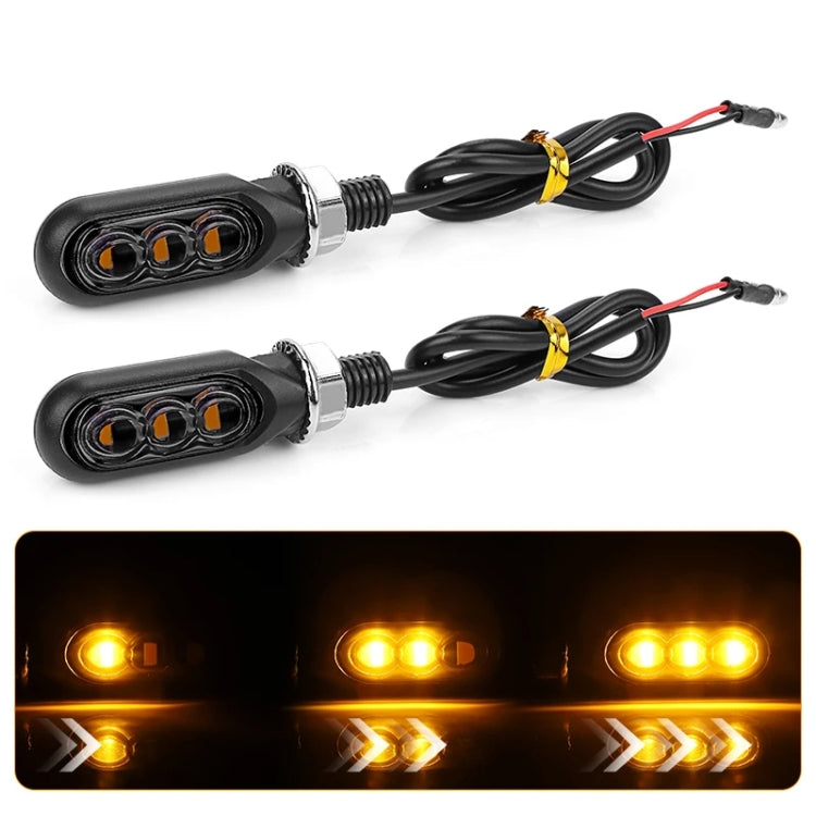 Mini indicatore di direzione dell'acqua per moto 2 pezzi 12 V 3 LED, 3LEDs (Black), 3LEDs (Transparent), 3LEDs (Yellow)