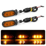 Mini indicatore di direzione dell'acqua per moto 2 pezzi 12 V 3 LED, 3LEDs (Black), 3LEDs (Transparent), 3LEDs (Yellow)