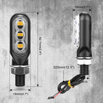 Mini indicatore di direzione dell'acqua per moto 2 pezzi 12 V 3 LED, 3LEDs (Black), 3LEDs (Transparent), 3LEDs (Yellow)