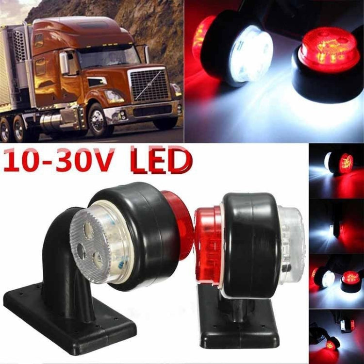 2 pezzi auto/camion 12-30V LED rosso bianco indicatori di direzione laterali lampadina lampada, X4-MK-135