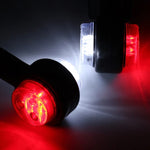 2 pezzi auto/camion 12-30V LED rosso bianco indicatori di direzione laterali lampadina lampada, X4-MK-135