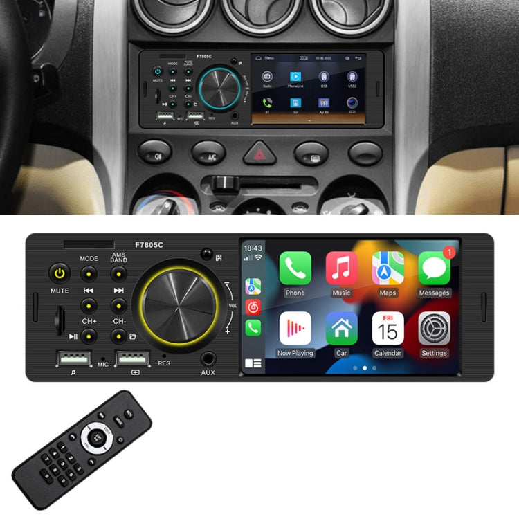 Ricevitore autoradio da 4 pollici 800x480P Lettore MP5, supporto FM, Bluetooth e scheda SD con telecomando, F7805C