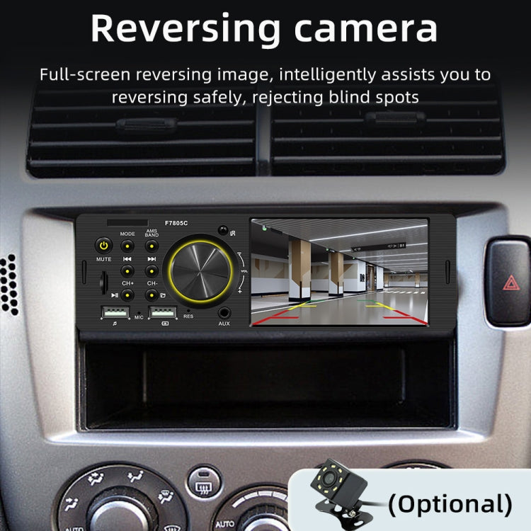 Ricevitore autoradio da 4 pollici 800x480P Lettore MP5, supporto FM, Bluetooth e scheda SD con telecomando, F7805C