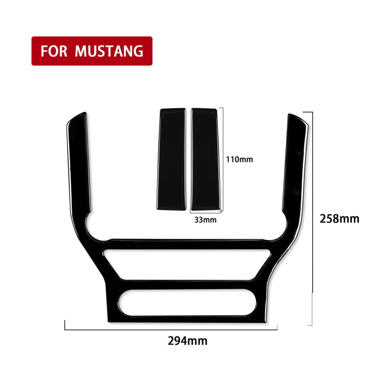 Per Ford Mustang 2015-2020 Adesivo decorativo per pannello di controllo centrale dell'auto, guida a destra e a sinistra universale, Central Control Panel