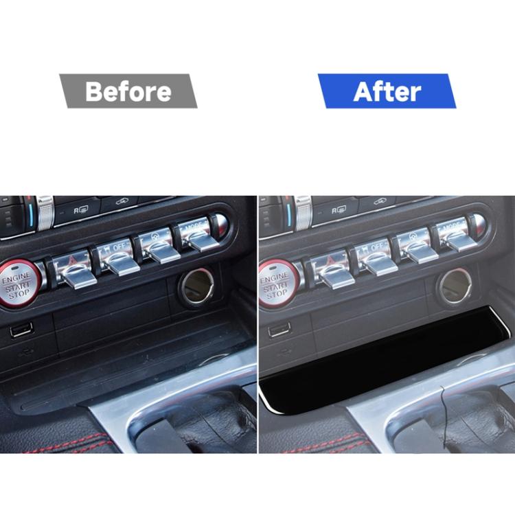 Per Ford Mustang 2015-2020 Adesivo decorativo superiore portabicchieri per auto, guida universale a sinistra e a destra, Water Cup Holder Upper