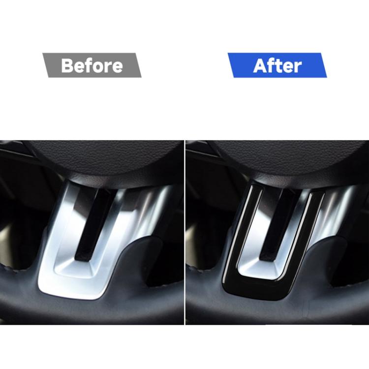 Per Ford Mustang 2015-2020 Adesivo decorativo per cornice dei pulsanti del volante dell'auto, guida a destra e a sinistra universale, Steering Wheel Button Frame