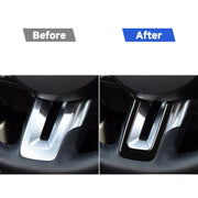 Per Ford Mustang 2015-2020 Adesivo decorativo per cornice dei pulsanti del volante dell'auto, guida a destra e a sinistra universale, Steering Wheel Button Frame