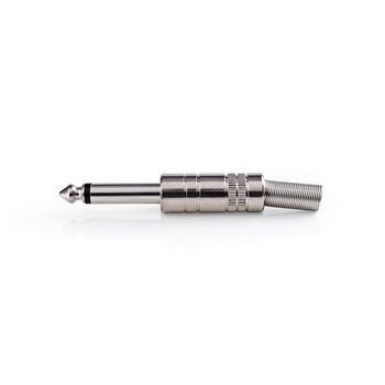 6.35mm Connector | Straight | Bad | Nickel Plated | Solder | Cable input diameter: 6.8 mm | Metal | Metal | Polybag | 25pcs