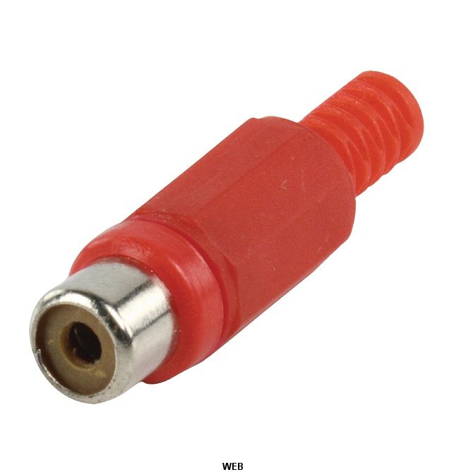Connettore RCA Female PVC Rosso