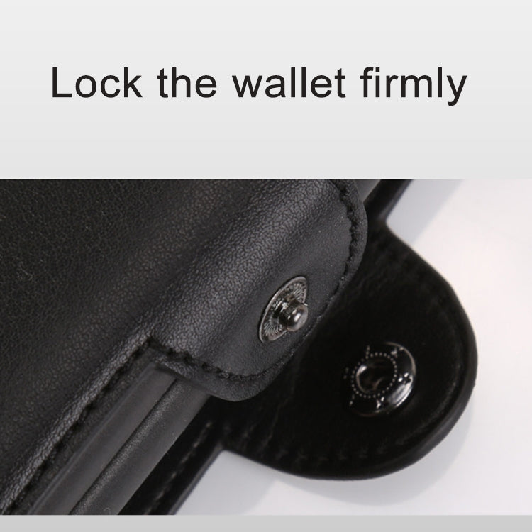 X-7 Porta carte di credito in pelle con texture Crazy Horse in alluminio multifunzionale RFID antimagnetico