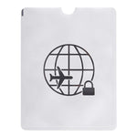 Protettore per libretto di passaporto con custodia antifurto RFID in foglio di alluminio da 20 pezzi, dimensioni: 13,5 * 10,5 cm, Airplane Pattern 100pcs