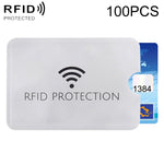 Protezione per carte con custodia antifurto RFID in foglio di alluminio da 20 pezzi, dimensioni: 9,1 * 6,3 cm, RFID Protection 100pcs