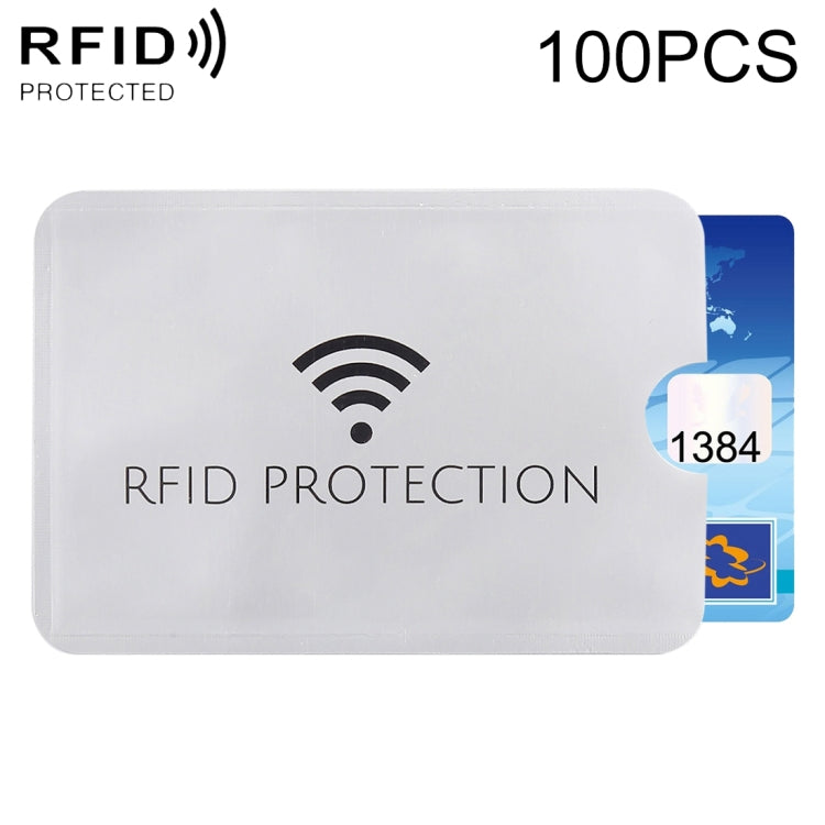 Protezione per carte con custodia antifurto RFID in foglio di alluminio da 20 pezzi, dimensioni: 9,1 * 6,3 cm, RFID Protection 100pcs