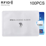 Protezione per carte con custodia antifurto RFID in foglio di alluminio da 20 pezzi, dimensioni: 9,1 * 6,3 cm, RFID Blocking Sleeve 100pcs