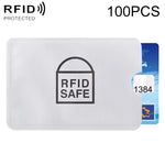 Protezione per carte con custodia antifurto RFID in foglio di alluminio da 20 pezzi, dimensioni: 9,1 * 6,3 cm, RFID SAFE 100pcs