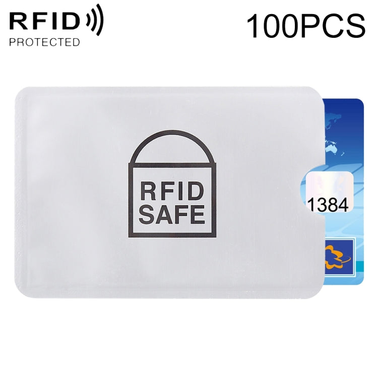 Protezione per carte con custodia antifurto RFID in foglio di alluminio da 20 pezzi, dimensioni: 9,1 * 6,3 cm, RFID SAFE 100pcs