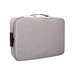 ZJ02 Borsa per laptop multistrato per custodia di documenti in poliestere impermeabile per laptop di tutte le dimensioni, con blocco password