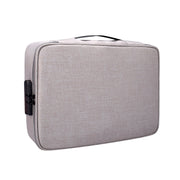 ZJ02 Borsa per laptop multistrato per custodia di documenti in poliestere impermeabile per laptop di tutte le dimensioni, con blocco password