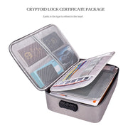 ZJ02 Borsa per laptop multistrato per custodia di documenti in poliestere impermeabile per laptop di tutte le dimensioni, con blocco password