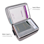 ZJ02 Borsa per laptop multistrato per custodia di documenti in poliestere impermeabile per laptop di tutte le dimensioni, con blocco password