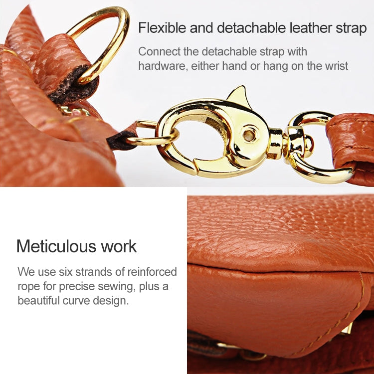 Pochette portafoglio donna in pelle con tracolla e portachiavi