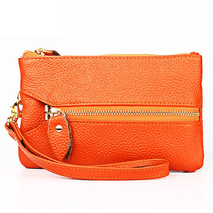 Pochette portafoglio donna in pelle con tracolla e portachiavi