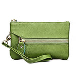 Pochette portafoglio donna in pelle con tracolla e portachiavi