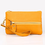 Pochette portafoglio donna in pelle con tracolla e portachiavi