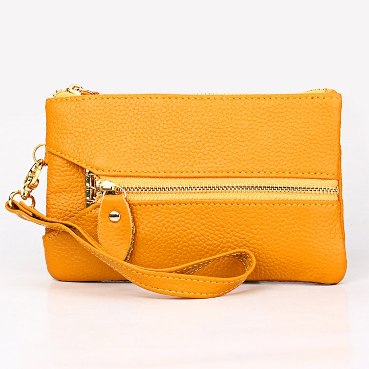Pochette portafoglio donna in pelle con tracolla e portachiavi