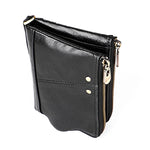 3533 Pochette da uomo con portafoglio RFID antimagnetico pieghevole in pelle di vacchetta con texture Crazy Horse lunga, con scomparti per carte, 3533 Black, 3533 Coffee, 3533 Blue, 3533 Red, 3533 Yellowish-brown