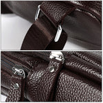 6023 Borsa a tracolla monospalla casual in pelle bovina pieno fiore con texture morbida al litchi per uomo, Black, Coffee, Red, Brown