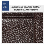 6023 Borsa a tracolla monospalla casual in pelle bovina pieno fiore con texture morbida al litchi per uomo, Black, Coffee, Red, Brown