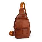 6023 Borsa a tracolla monospalla casual in pelle bovina pieno fiore con texture morbida al litchi per uomo, Black, Coffee, Red, Brown