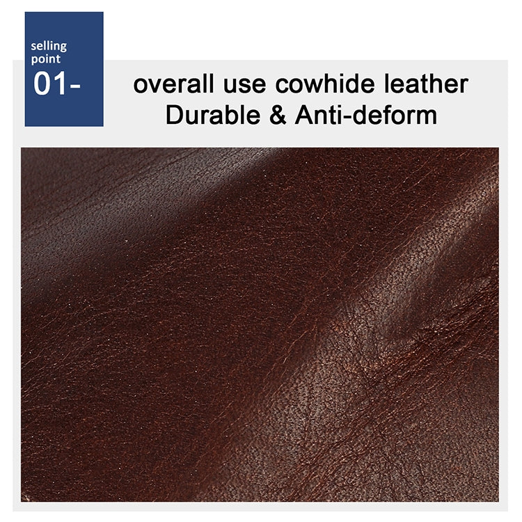 8020 Pochette portafoglio da uomo antimagnetico in pelle con texture Crazy Horse retrò orizzontale, con scomparti per carte, 8020 Black, 8020 Coffee, 8020 Yellowish-brown
