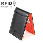 9606 Portafoglio da uomo con slot multipli per carte RFID antimagnetico in pelle di vacchetta, con borsa con cerniera, 9606 Black, 9606 Coffee
