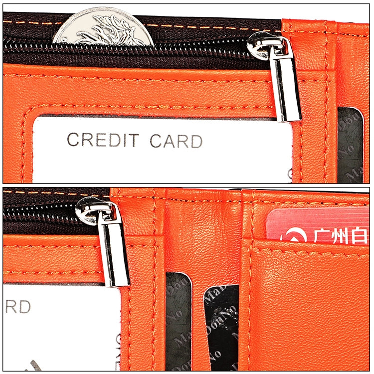 9606 Portafoglio da uomo con slot multipli per carte RFID antimagnetico in pelle di vacchetta, con borsa con cerniera, 9606 Black, 9606 Coffee